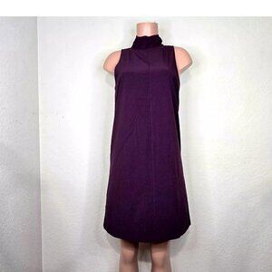 Athleta Initiative Swing Dress Mock Neck Eggplant Purple UPF 50+